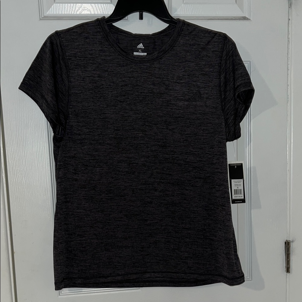 Adidas grey Fitted Short Sleeve Tee NWT Womens XL